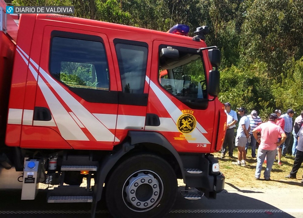 Accidente en sector Puente Santo Domingo, ruta Paillaco - Valdivia