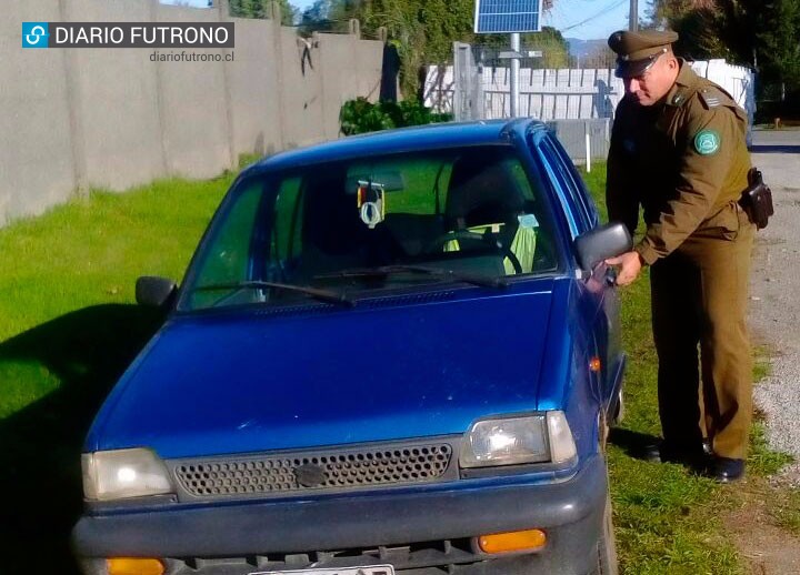 Futrono: Carabineros detuvo a hombre de Los Lagos que manejaba vehículo encargado por robo 