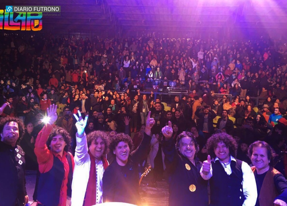 Más de mil almas corearon las canciones de Illapu en el cierre de la Feria Regional de la Lana de Futrono