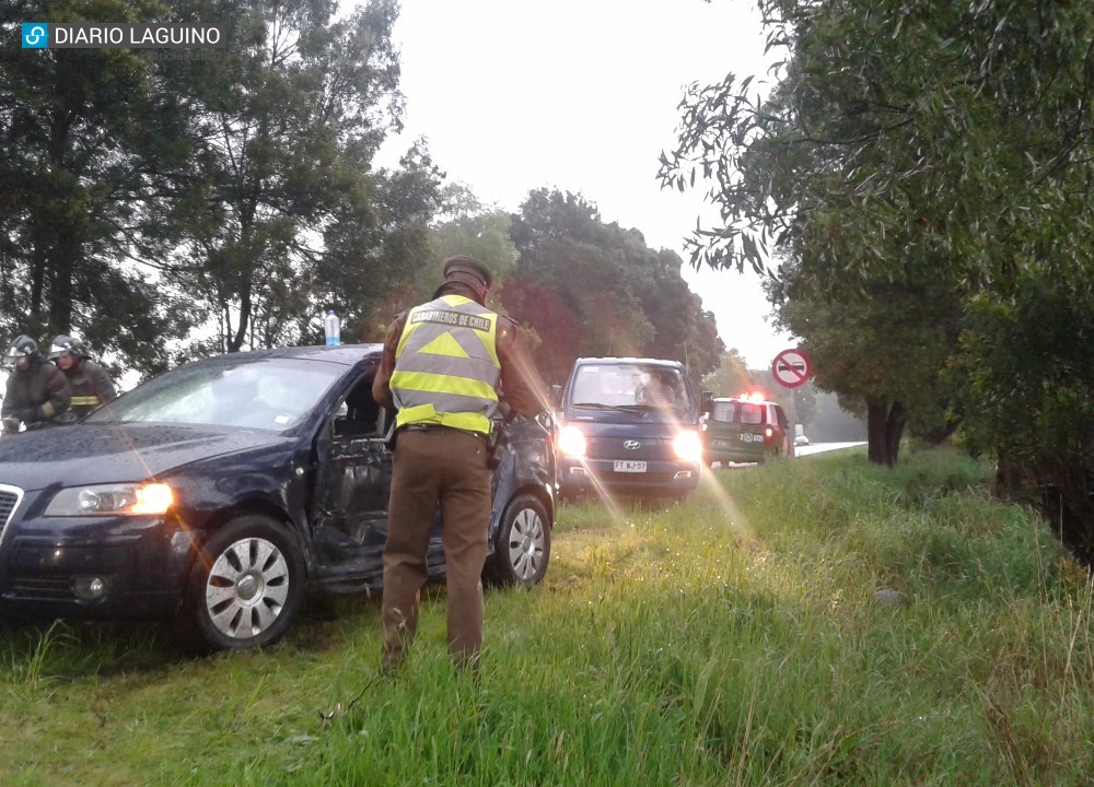 Condiciones climáticas provocaron accidente en  ruta que une Los Lagos y Panguipulli