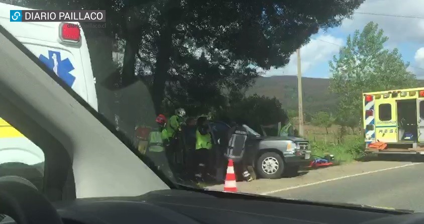 Matrimonio de Futrono sufrió accidente en la ruta Paillaco - Valdivia