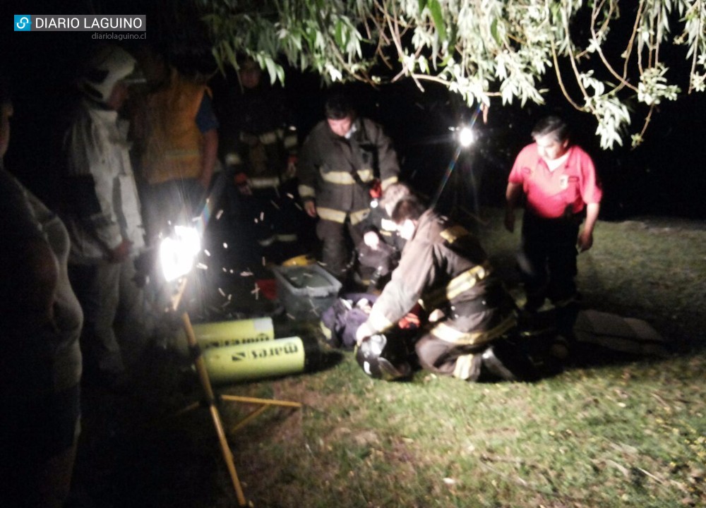 Bomberos de Los Lagos rescató a dos jóvenes en el río San Pedro