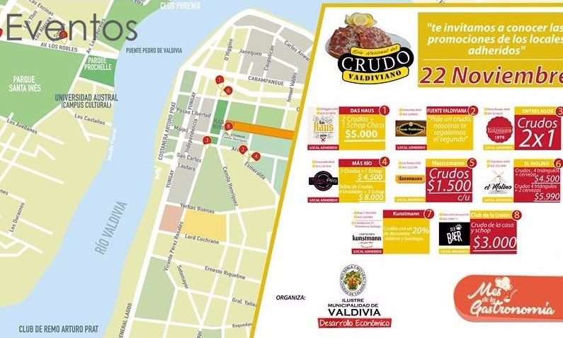 Este miércoles 22 es el Día del Crudo en Valdivia