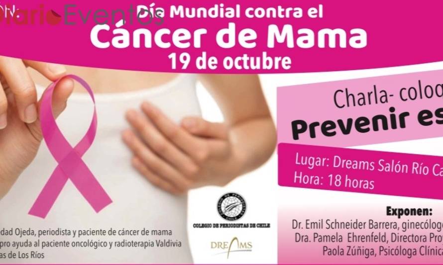 Mañana viernes se realizará conversatorio sobre cáncer de mama "Prevenir es vivir"