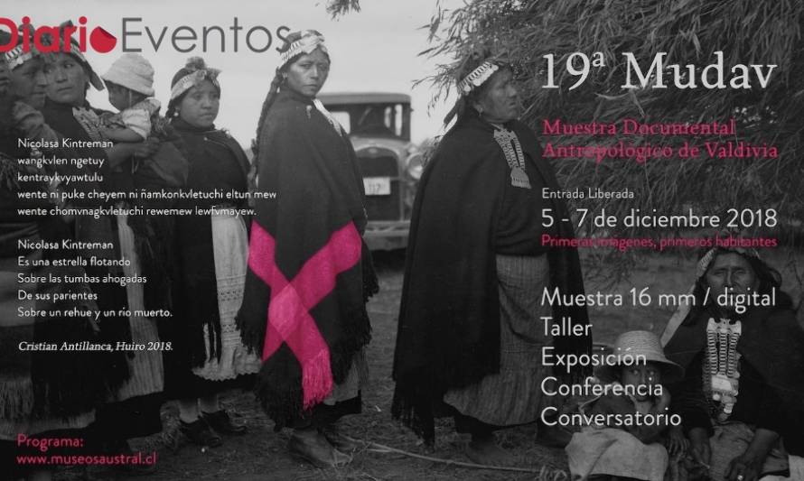 Del 5 al 7 de diciembre: 19ª versión de la Muestra de Documentales Antropológicos de Valdivia