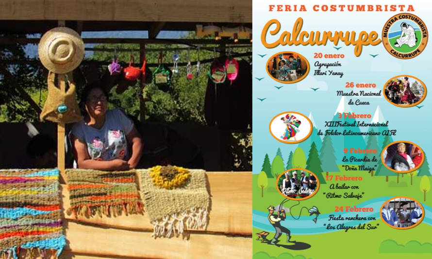 Feria Costumbrista Calcurrupe ofrece tradiciones y entretención al visitante
