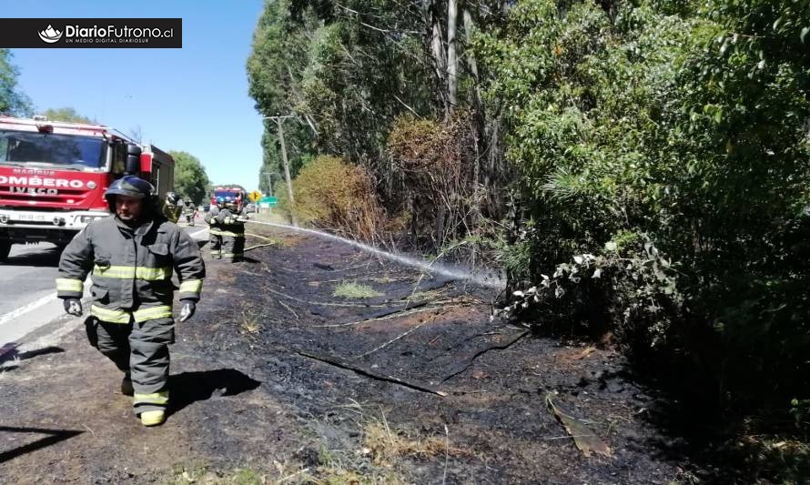 Arduo trabajo de Bomberos permitió controlar incendio de pastizales en ruta Nontuelá-Cruce Reumén