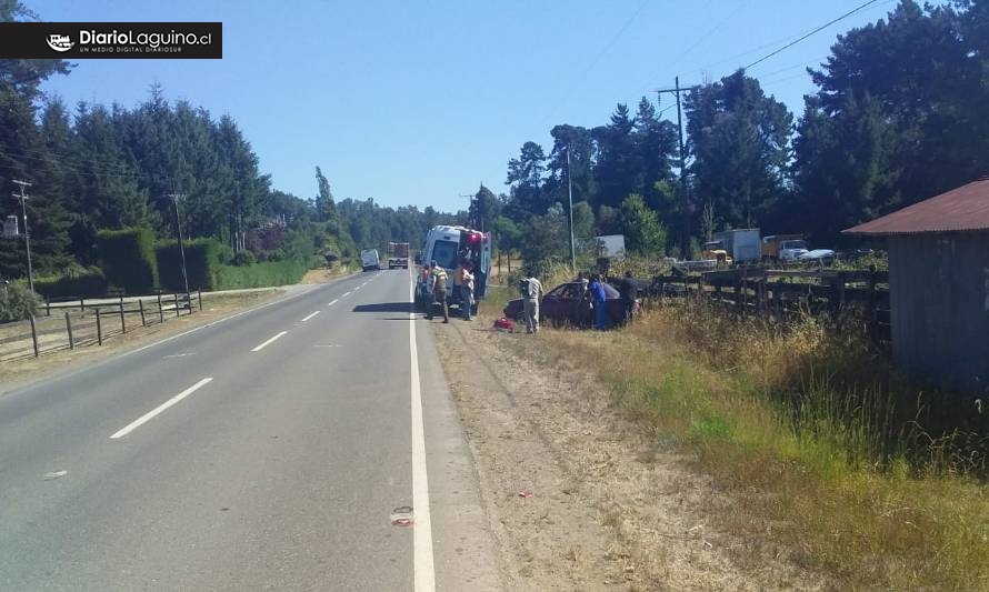 4 lesionados tras volcamiento en ruta Los Lagos-Panguipulli