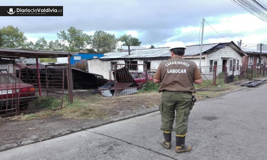 Incendio destruyó vivienda en Valdivia