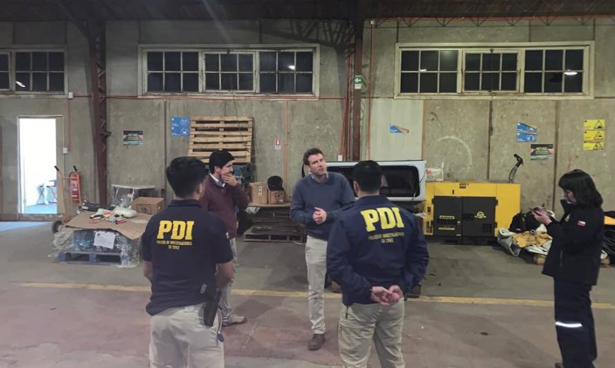 PDI investiga robo en bodega de Onemi en Valdivia