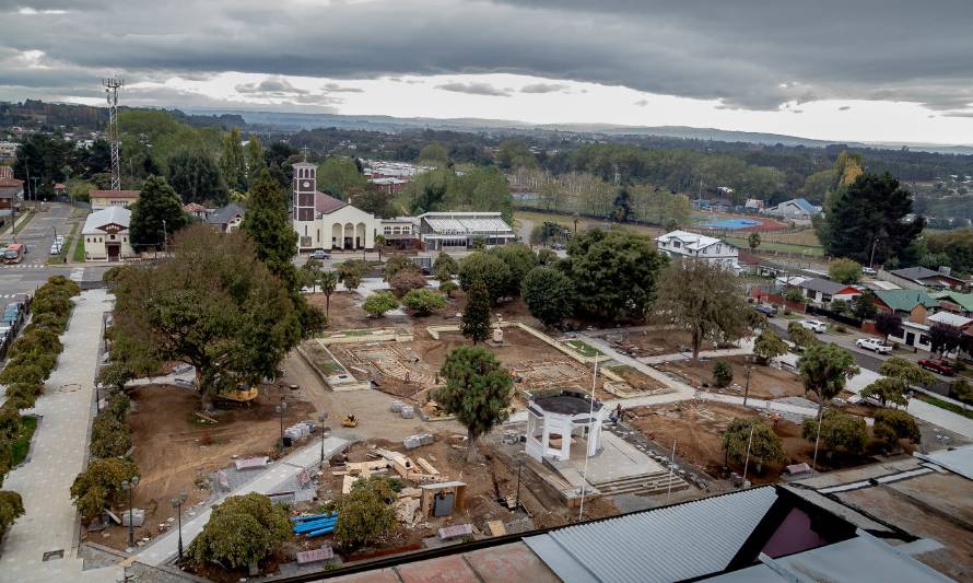 Plaza de Armas de Río Bueno será inaugurada en agosto de este año