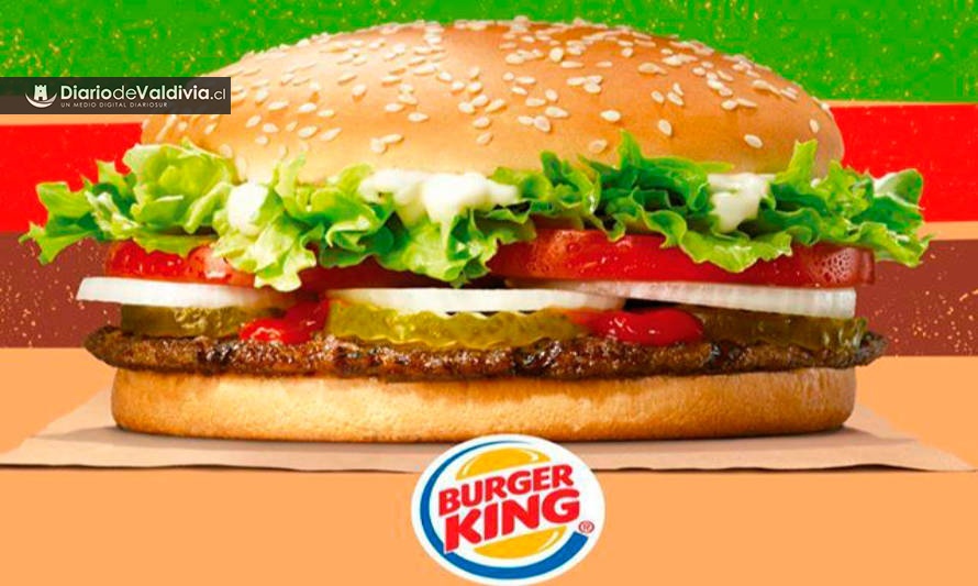 Burger King lanza Whopper a mil pesos en sus recién inauguradas tiendas de Valdivia