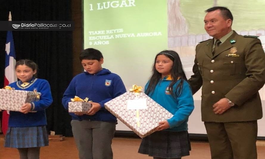 Más de 1000 estudiantes participaron en concurso pictórico en homenaje a Carabineros de Paillaco