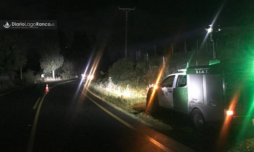 Lago Ranco: Dos heridos de gravedad dejó accidente provocado por conductor en estado de ebriedad