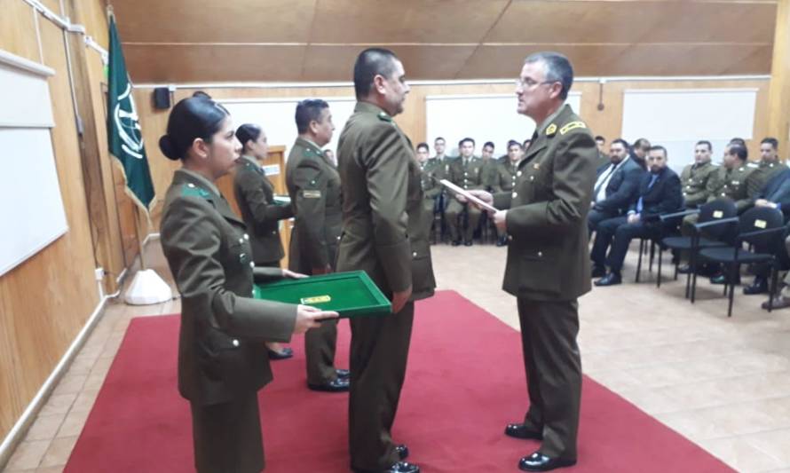 Carabineros que lideraron procedimientos destacados en la región recibieron reconocimientos 