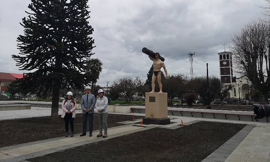 Obras de la Plaza de Armas de Río Bueno registran un 85 por ciento de avance