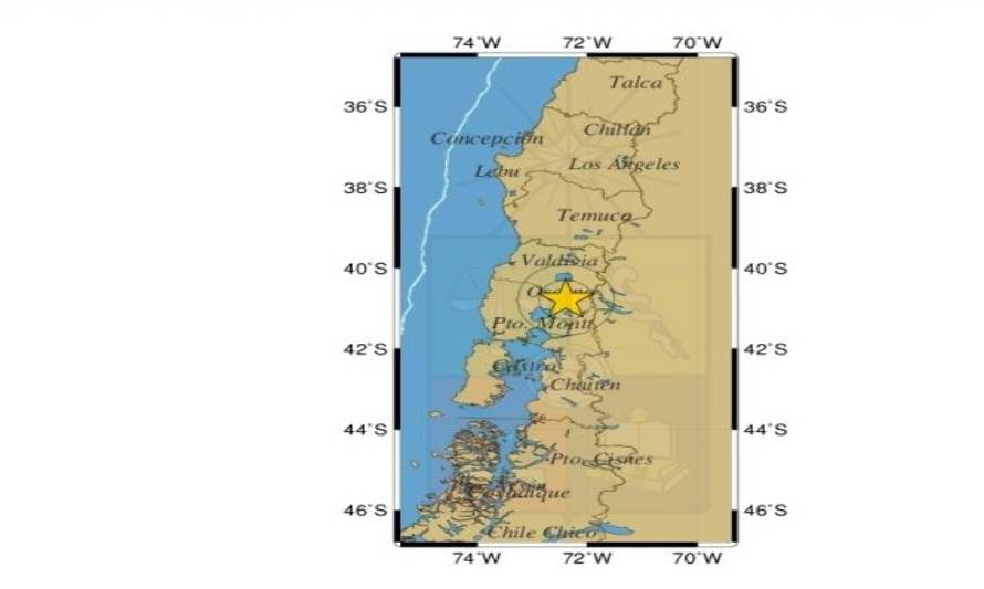 Temblor con epicentro a 50 kilómetros de Entrelagos se percibió en Los Ríos