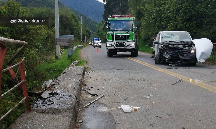 Un lesionado tras accidente en ruta Futrono-Llifén