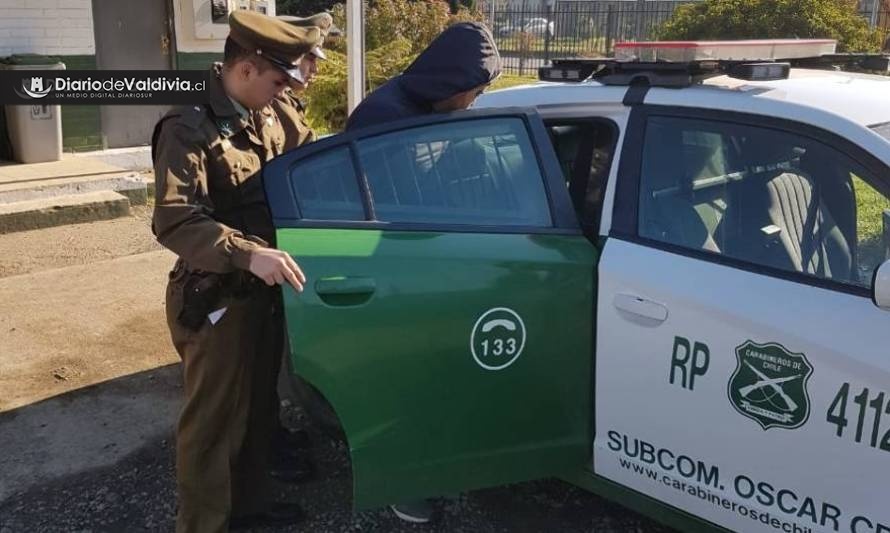 Carabineros detuvo a sujeto acusado de agredir y amenazar a su pareja en Valdivia 