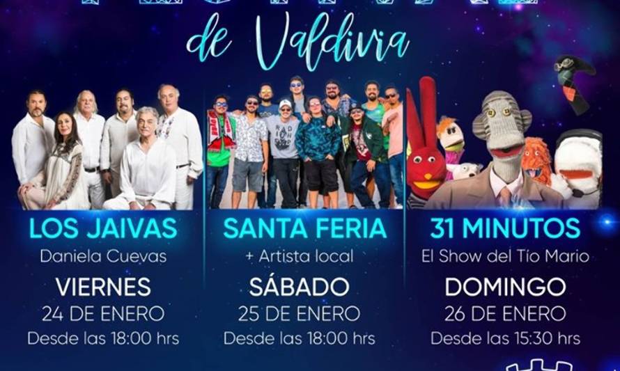 Festival de Valdivia: Los Jaivas, Santa Feria y 31 Minutos llegarán este fin de semana 

