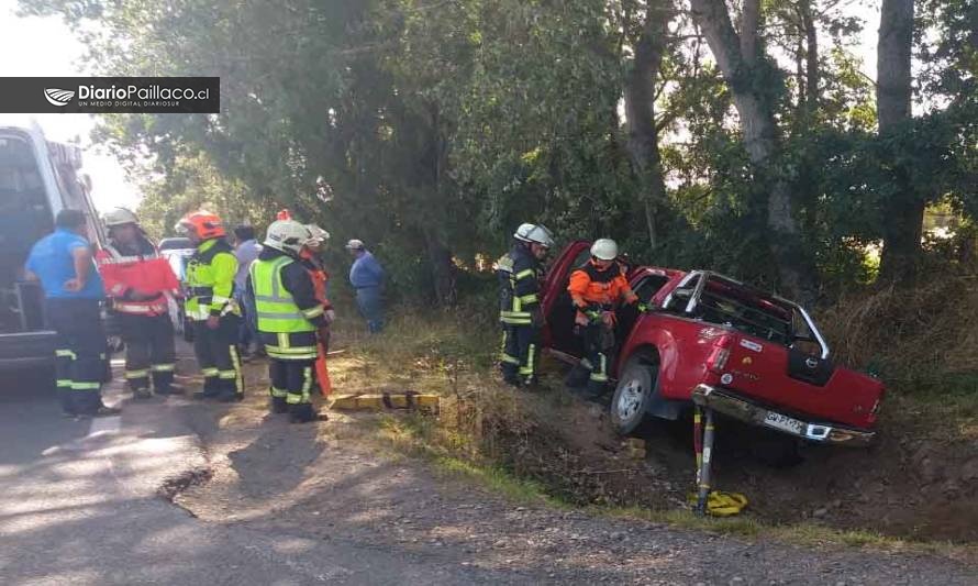 Accidente en cruce de Los Esteros dejó dos personas lesionadas