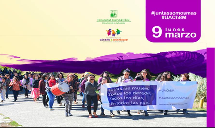 Con una marcha y posterior acto artístico la UACh conmemorará el Día Internacional de la Mujer
