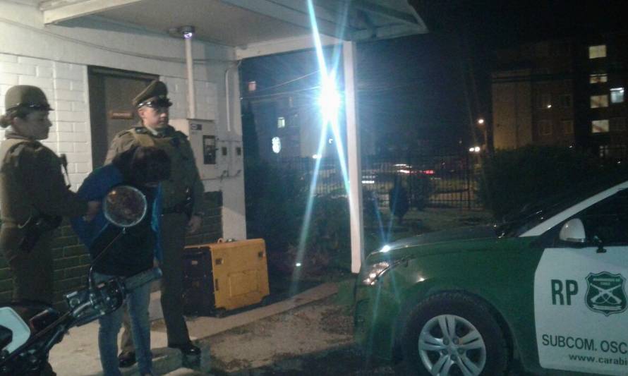 Carabineros detuvo esta madrugada a sujeto que entró a robar al restaurante “Campo Lindo"