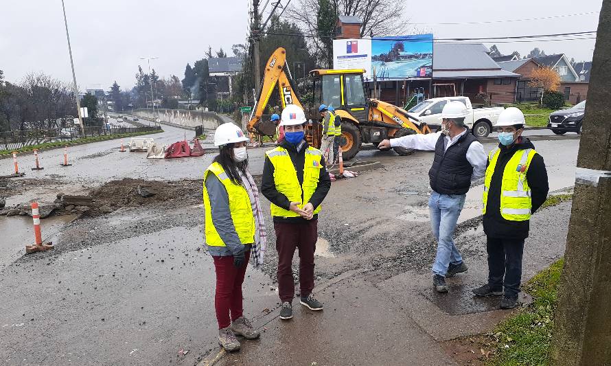 Valdivia: MOP amplía tránsito en Avenida Pedro Aguirre Cerda