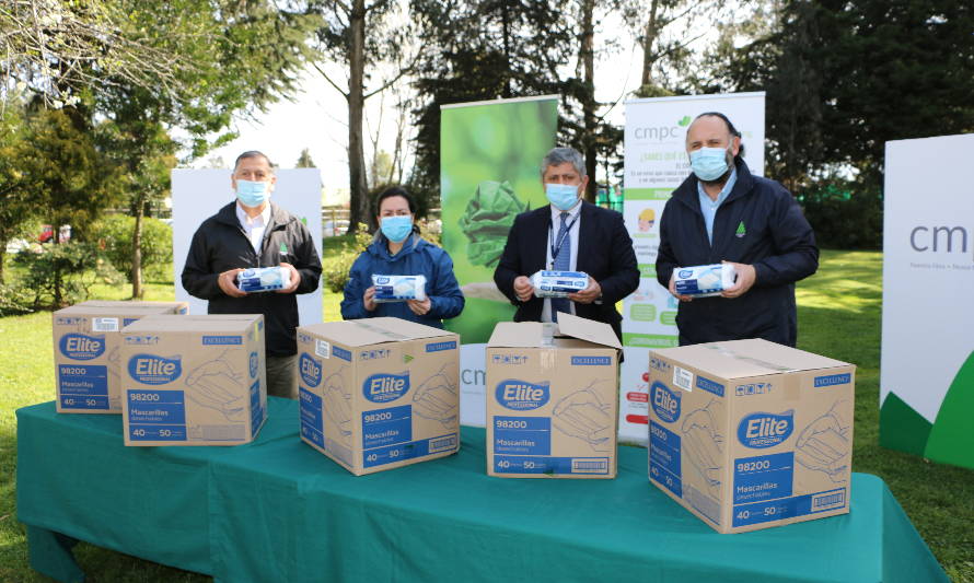 CMPC donó 10 mil mascarillas desechables al Servicio de Salud Valdivia