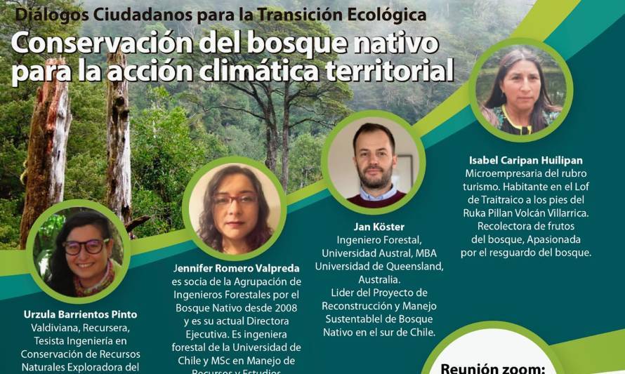Invitación a conversatorio sobre conservación del bosque nativo