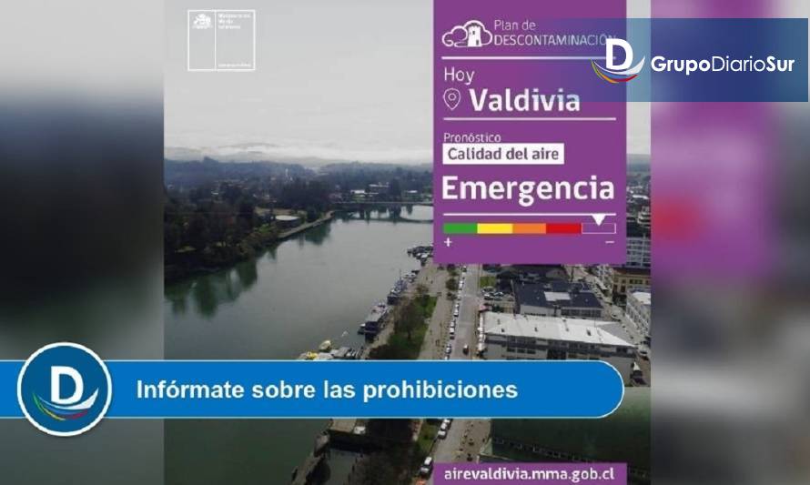 Emergencia ambiental en Valdivia por mala calidad del aire