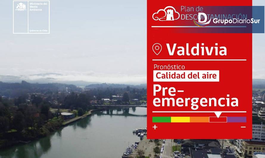 Este miércoles Preemergencia ambiental para Valdivia