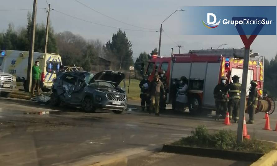 Se reporta colisión vehicular en sector sur de Valdivia
