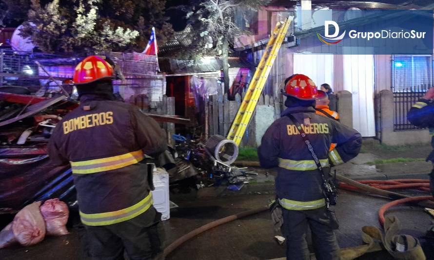 Alarma de bomberos por incendio en población Pablo Neruda