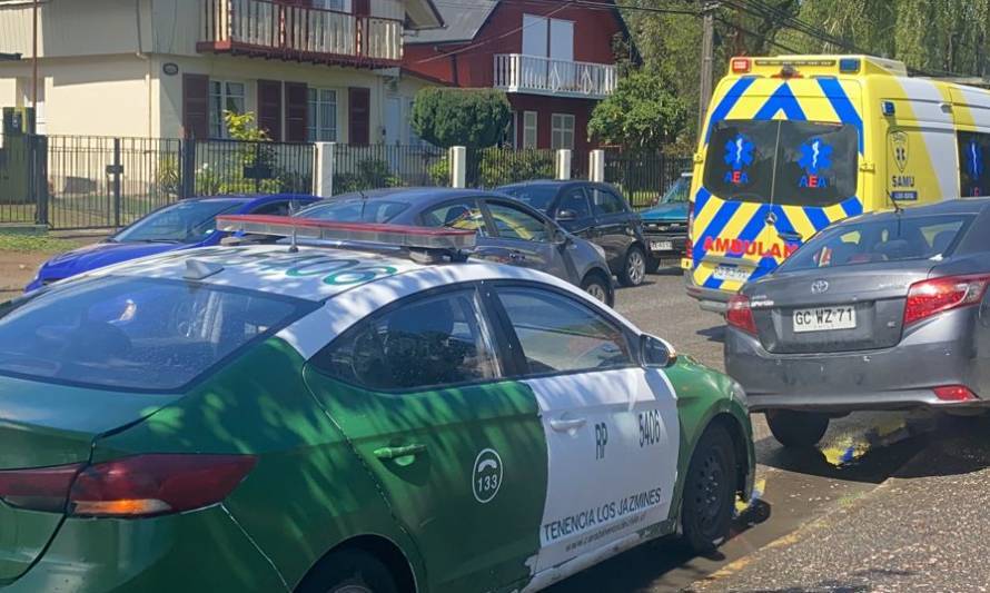 Reportan accidente de tránsito en las calle Aníbal Pinto de Valdivia