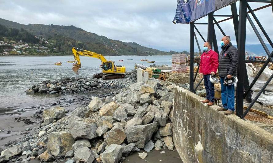 MOP avanza en reposición de caleta Los Molinos en Valdivia