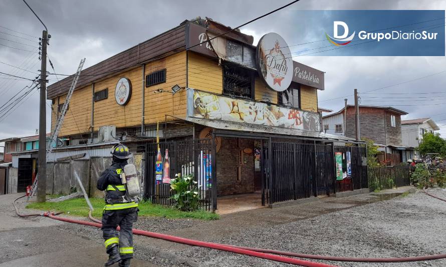 Bomberos evitó que panadería valdiviana termine destruida por incendio
