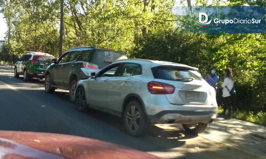 Se reporta colisión por alcance en ruta Niebla - Valdivia