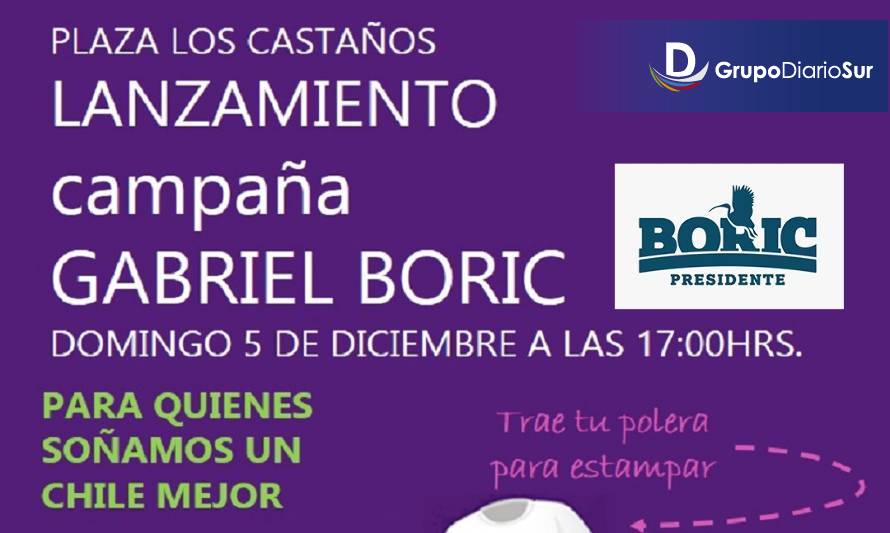 Comando Futrono x Boric invita a lanzamiento de campaña