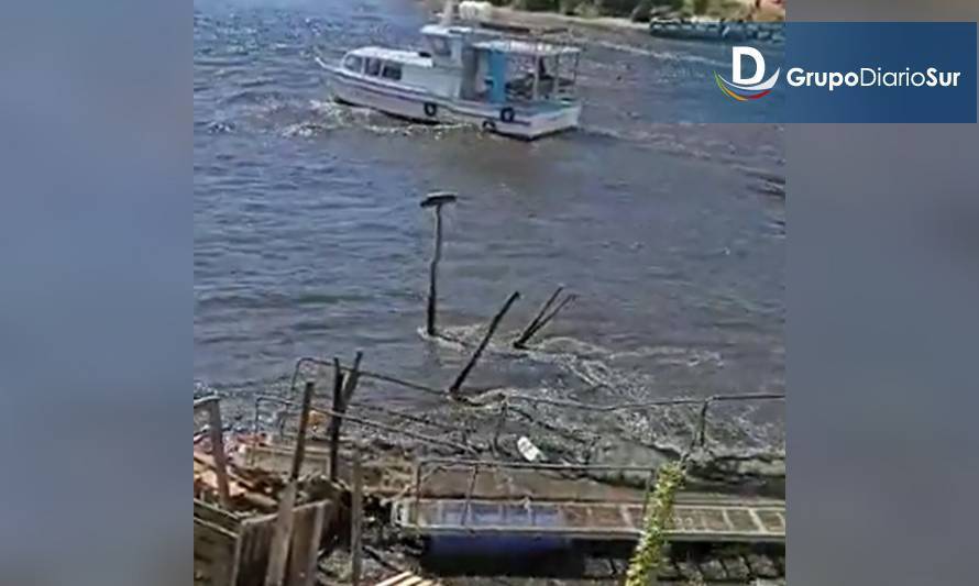 Vecinos de Las Coloradas afectados por la pérdida de uno de sus muelles