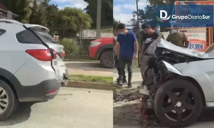Valdivia: reportan colisión vehicular en avenida Pedro Aguirre Cerda 