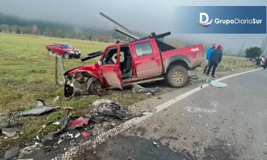 Tres lesionados en accidente en Quitacalzón en Valdivia