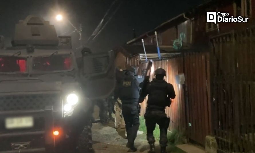 Imágenes del allanamiento. Crédito: PDI Los Ríos
