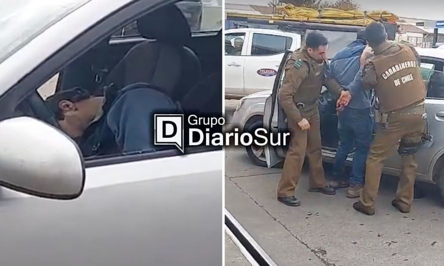 El hombre fue detenido por Carabineros. Crédito fotografía DiarioSur.