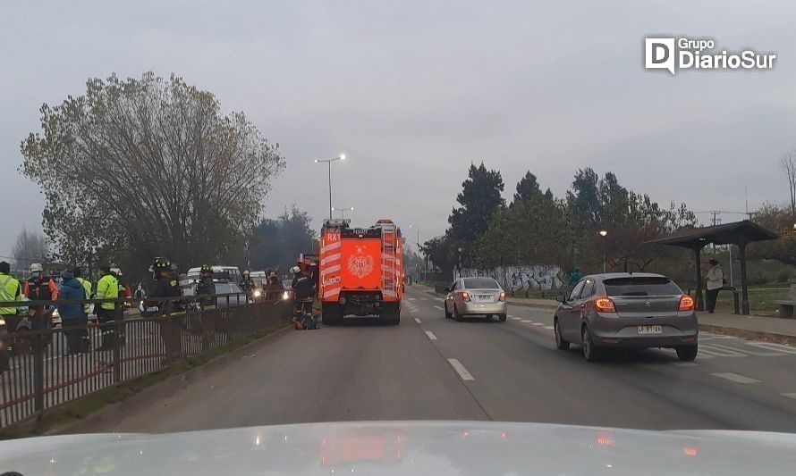 Accidente en Pedro Aguirre Cerda. Créditos: @cesar_coronado