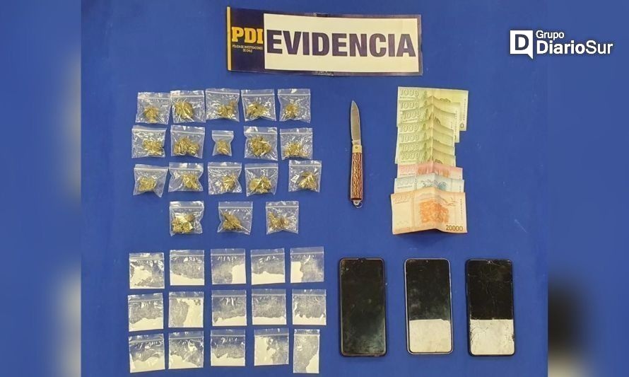 Detectives de la Biro Valdivia realizaron la detención. Créditos: PDI Valdivia.