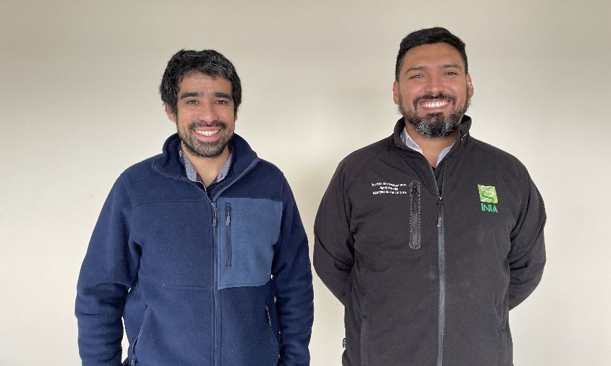 En la foto Nicolás Fuentes y Rodrigo Morales. Créditos: INIA.