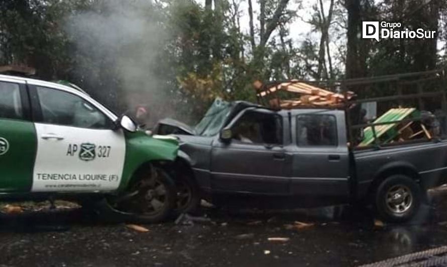 Colisión frontal en la Ruta Ch-203. Créditos: Cedida.