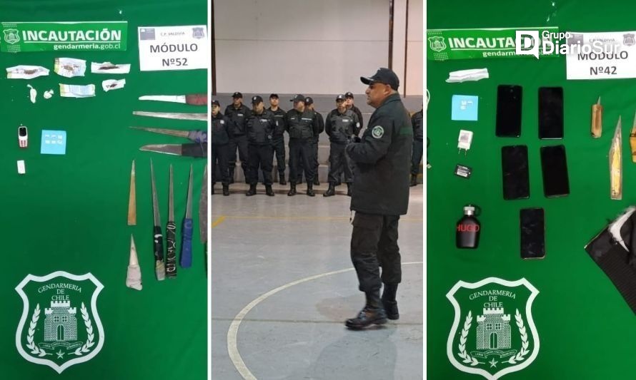 Parte del arsenal incautado. Crédito: Gendarmería Los Ríos.