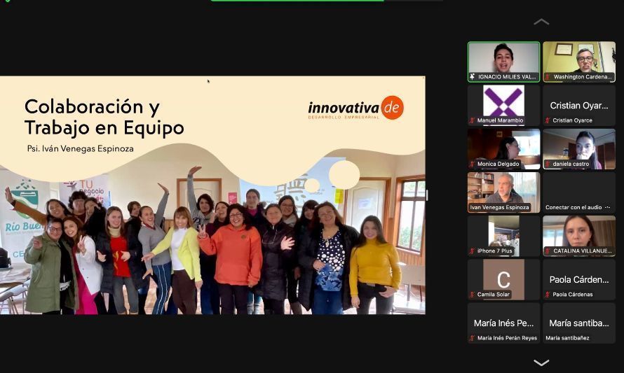 Comienzan mentorías grupales del programa Tu Negocio en Acción para emprendedores de Río Bueno